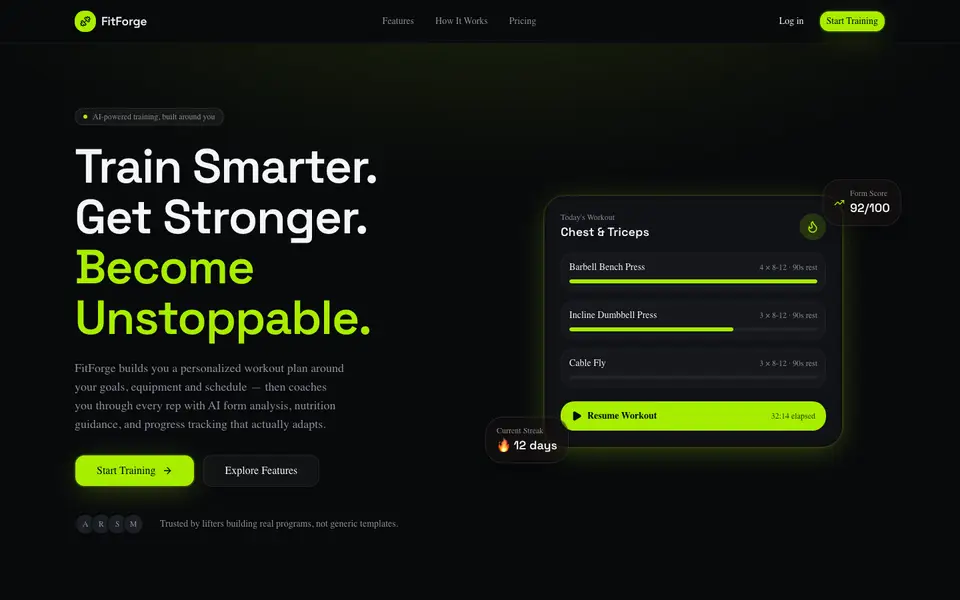 FitForge website
